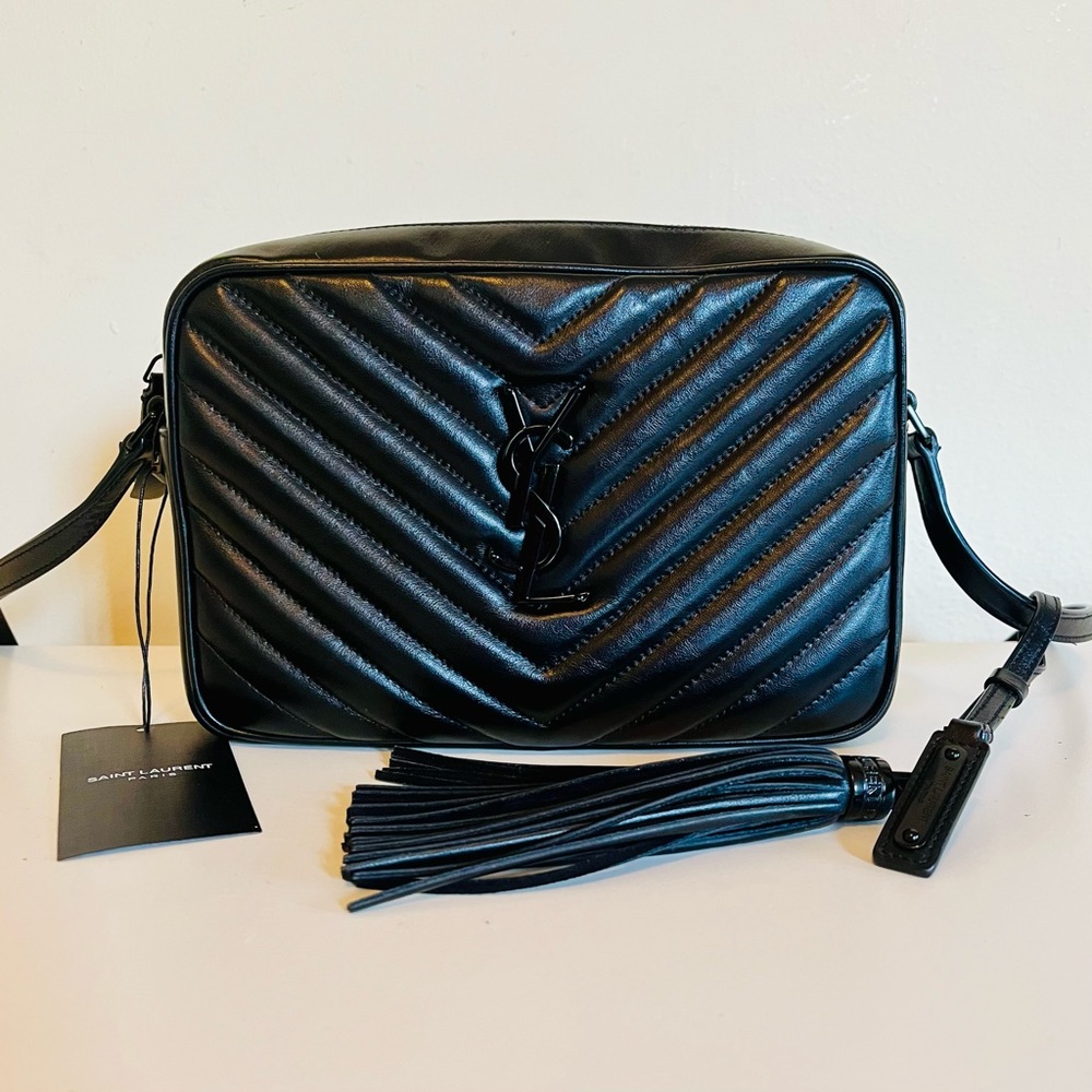 Authentic Saint Laurent Black Lou Camera Bag